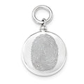 Sterling Silver Custom Fingerprint Round Cremation or Ash Filler