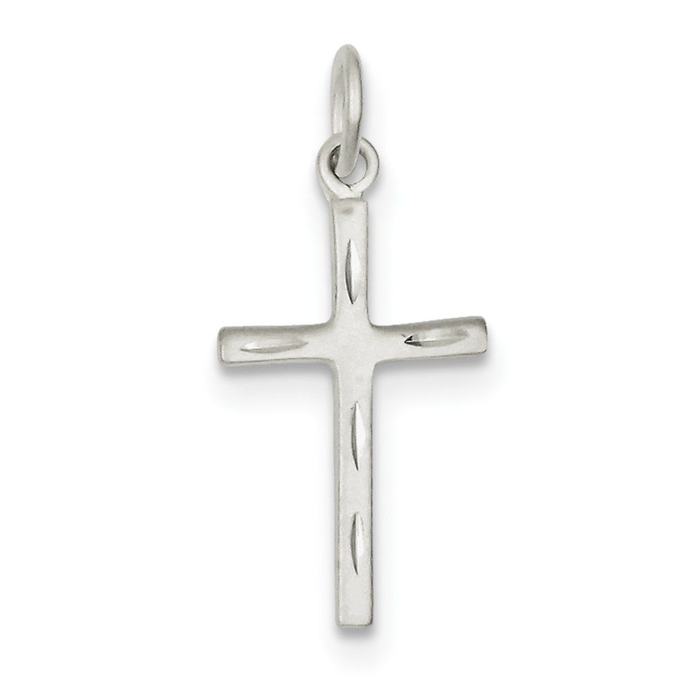 Diamond-Cut Cross Charm