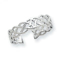 14K White Gold Celtic Knot Toe Ring