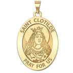 Saint Clotilde Oval Religious Medal