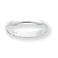 Platinum Approx. 0.12 Inch Half-Round Featherweight Band