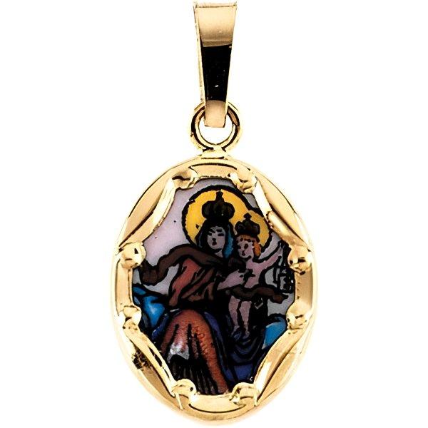 Porcelain Scapular Medal