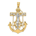 14K Two-Tone Mariner's Crucifix Pendant