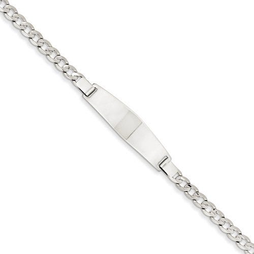 Custom Engraved 14K Gold Women's Curb Link ID Bracelet