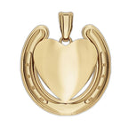 Engravable Horseshoe Heart Charm or Medal