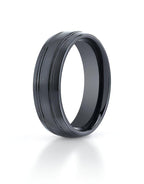 Black Ceramic (Seranite) Comfort-Fit Approx. 0.28 Inch Wedding Band
