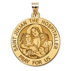 Saint Julian The Hospitaller Round Religious Medal