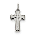 Sterling Silver Polished And Textured Celtic Cross Pendant