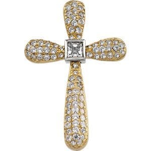 Two-Tone Diamond Cross