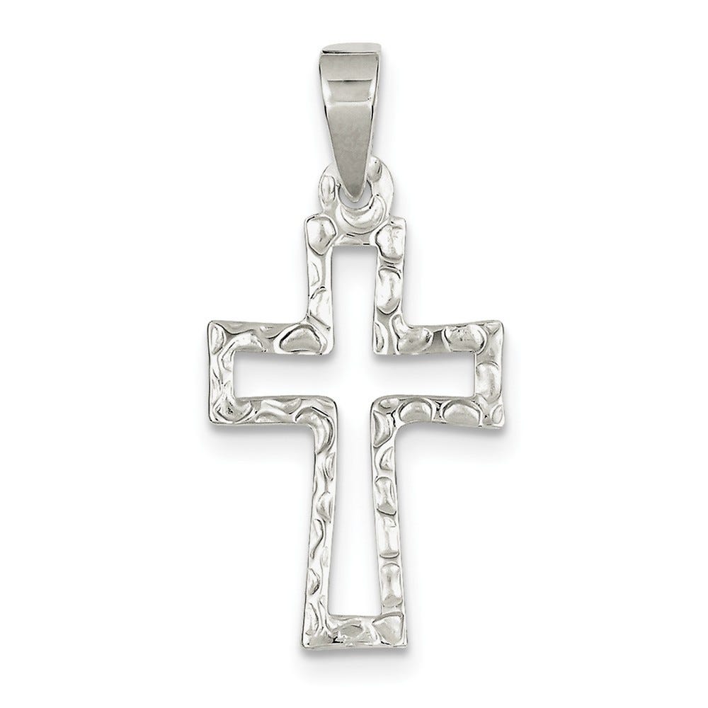 Polished Open Cross Pendant