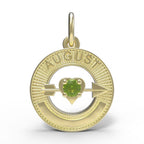 August Love Birthstone Charm