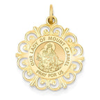 Our Lady Of Mount Carmel Round Filigree Religious Medal