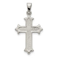 Polished And Textured Cross Pendant