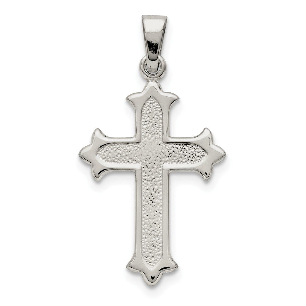 Polished And Textured Cross Pendant