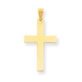 14K Satin Slim-Arm Cross Pendant