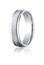 Cobalt Chrome Comfort Fit Ridged Edge Approx. 0.24 Inch Wedding Band