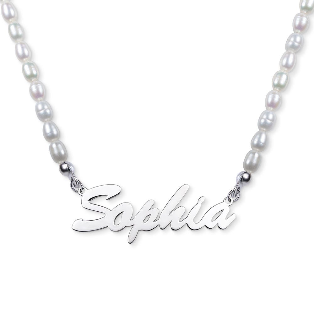 Personalized and Exclusive Pearl Name Necklace