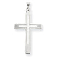 14K White Cross Charm