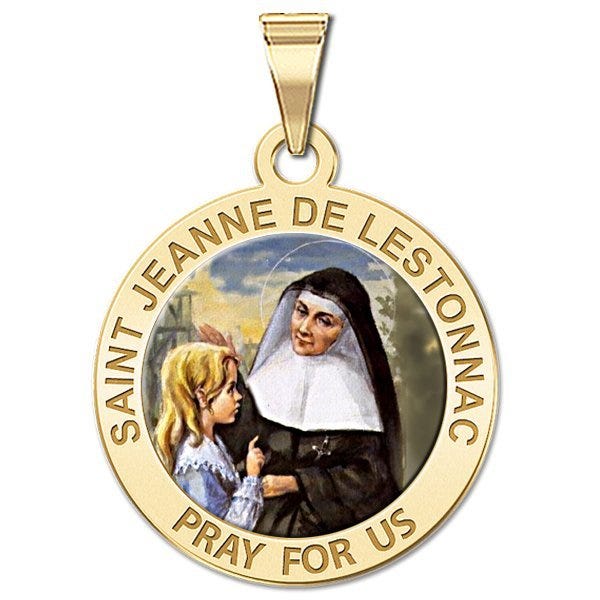 Saint Jeanne De Lestonnac Religious Color Medal
