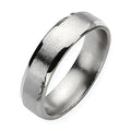 Titanium Beveled Edge Approx. 0.24 Inch Satin and Polished Band