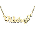 14K Yellow Gold Script Name Necklace