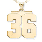 "NEW" High Polished Jersey Number Charm or  Pendant with 2 Digits