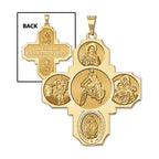 Four Way Cross - Bicycling Religious Medal