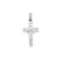 14K White Gold Inri Crucifix Charm