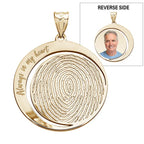 Custom Fingerprint Round Charm or Pendant
