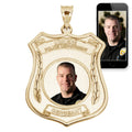 Police Badge Photo Pendant Picture Charm with Name and Number
