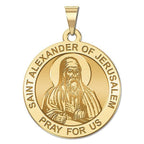Saint Alexander Of Jerusalem Round Religious Medal