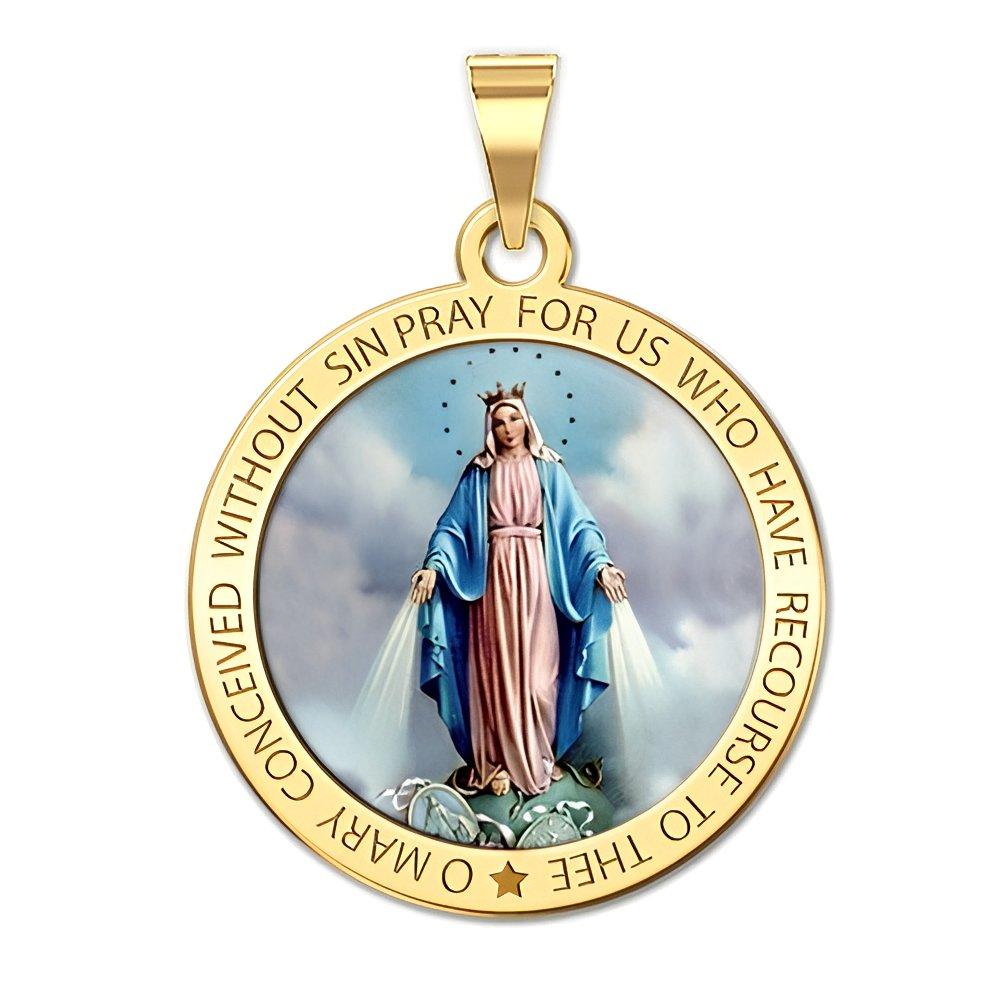 Miraculous Medal Round Color