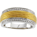 Two Tone Bridal Anniversary Band