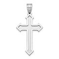 White Gold Passion Cross Pendant