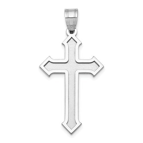 White Gold Passion Cross Pendant