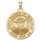 Saint Damien Of Molokai Round Religious Medal
