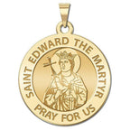 Saint Edward the Martyr Round Religious Medal