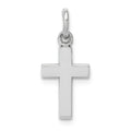 14K White Gold Cross Charm