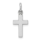14K White Gold Cross Charm