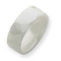 Ceramic White Approx. 0.31 Inch Polished Wedding Band