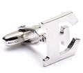 Genuine Sterling Silver Letter "E" Cufflinks