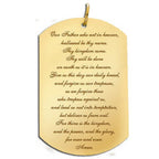 "Lord's Prayer" Dog Tag Script Pendant