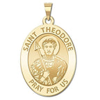 Saint Theodore - Oval Religious Medal
