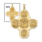 Four Way Cross - Volleyball Religious Medal