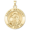 14K Yellow Gold Saint Anthony Religious Medal