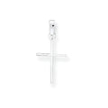 14K White Gold Cross Charm
