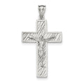 Sterling Silver Polished Box Cross Pendant