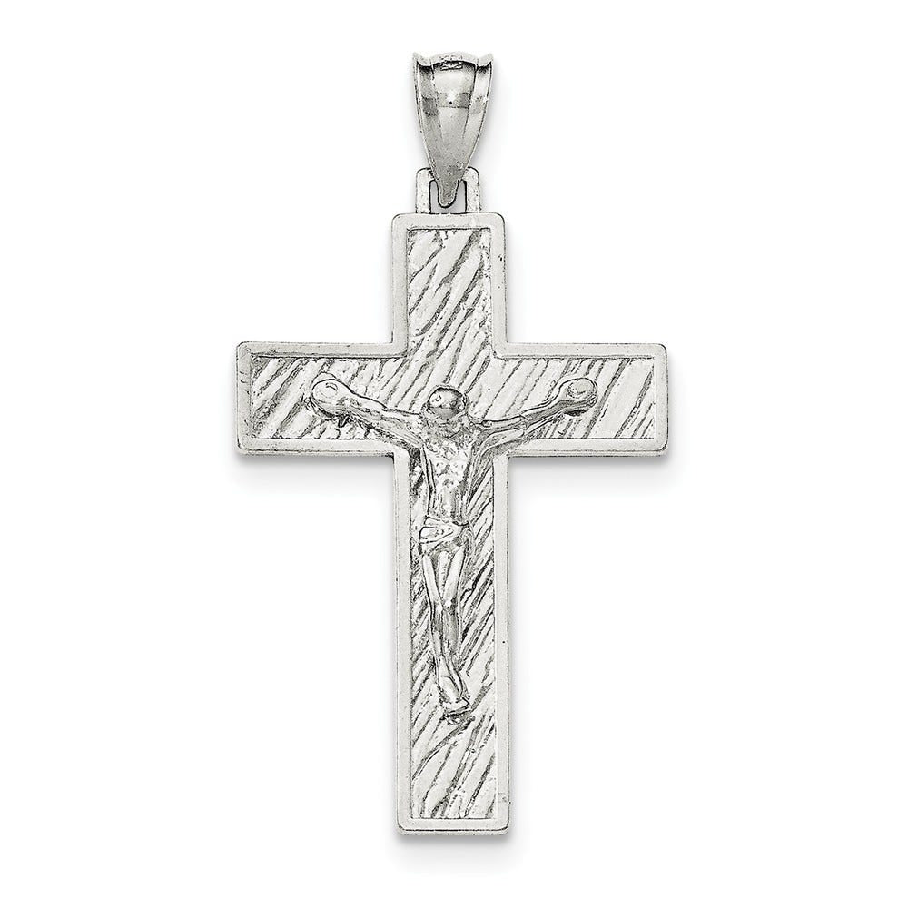 Sterling Silver Polished Box Cross Pendant