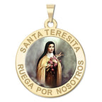 Santa Teresita Religious Color Round Medal