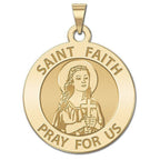 Saint Faith Religious Round Medal